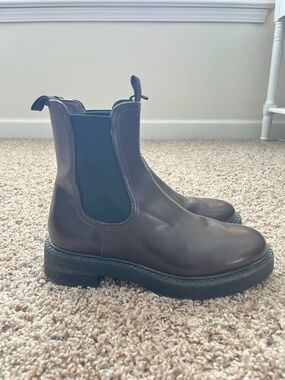 Brown Chelsea ankle boots